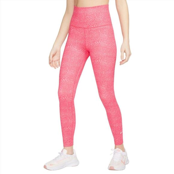Nike Women's Dri-Fit 7/8 Printed Leggings Size Small Sea Coral Athletic - Picture 1 of 11
